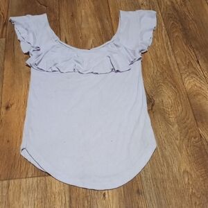 Free People Lavender Light Purple Ruffled Tank Top/Blouse Size Small